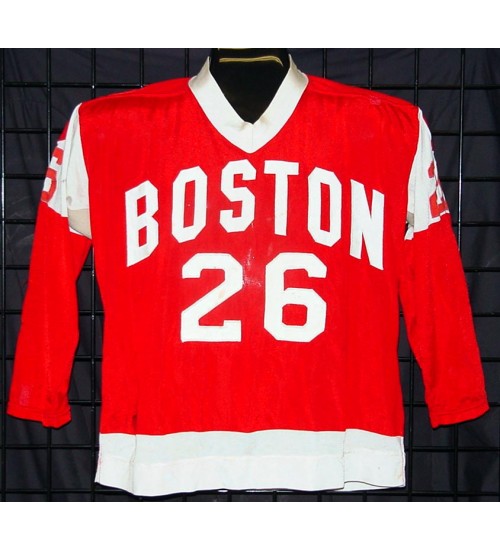 Custom NCAA 1970-72 Boston University Terriers BU 26 Cosby dureen Hockey Jersey Road Red